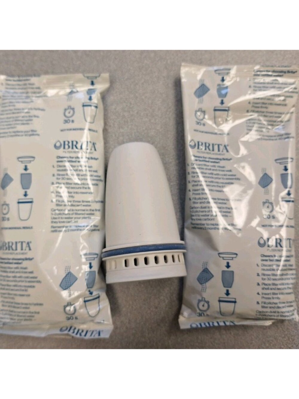 Brita Refillable Water Filtration Starter Kit 1 Reusable Filter Shell 2 Filters - Picture 4 of 4